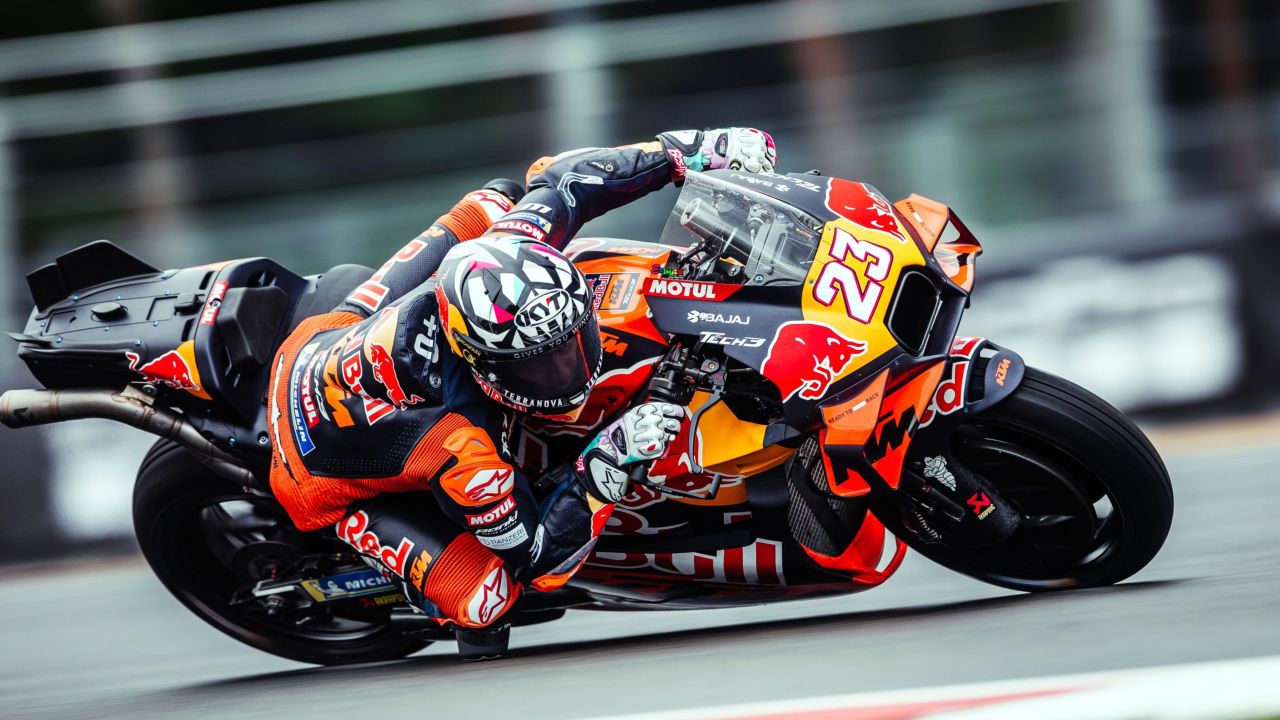 BASTIANINI REACHES FIRST Q2 OF 2025 WITH RED BULL KTM TECH3 IN SOAKED BRNO, ESPARGARO IN P17
